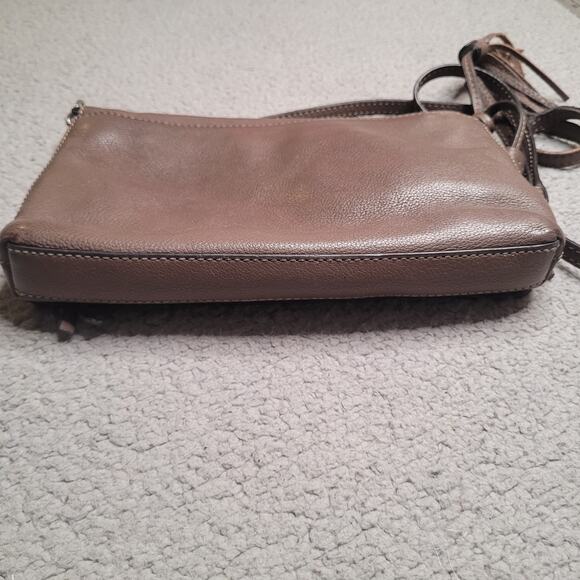 Tory Burch Bag Womens Brown Leather Mcgraw Foldover Tassel Crossbody Handbag - Picture 5 of 9